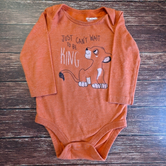 Disney Lion King Simba Onesie Shirt Just Can't Wait to Be King - Picture 1 of 3